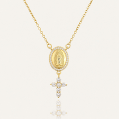 Collier Vierge & Croix Divine