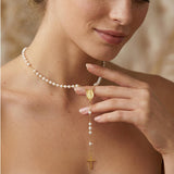 Collier Croix Chapelet Élégant