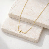 Collier Croix Fine Horizontale