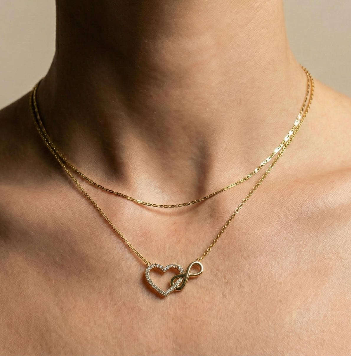 Collier Coeur Amour Infini