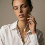 Collier Croix Chapelet Élégant