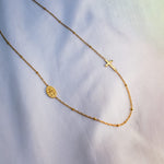 Collier Croix et Médaille Vierge Marie Doré