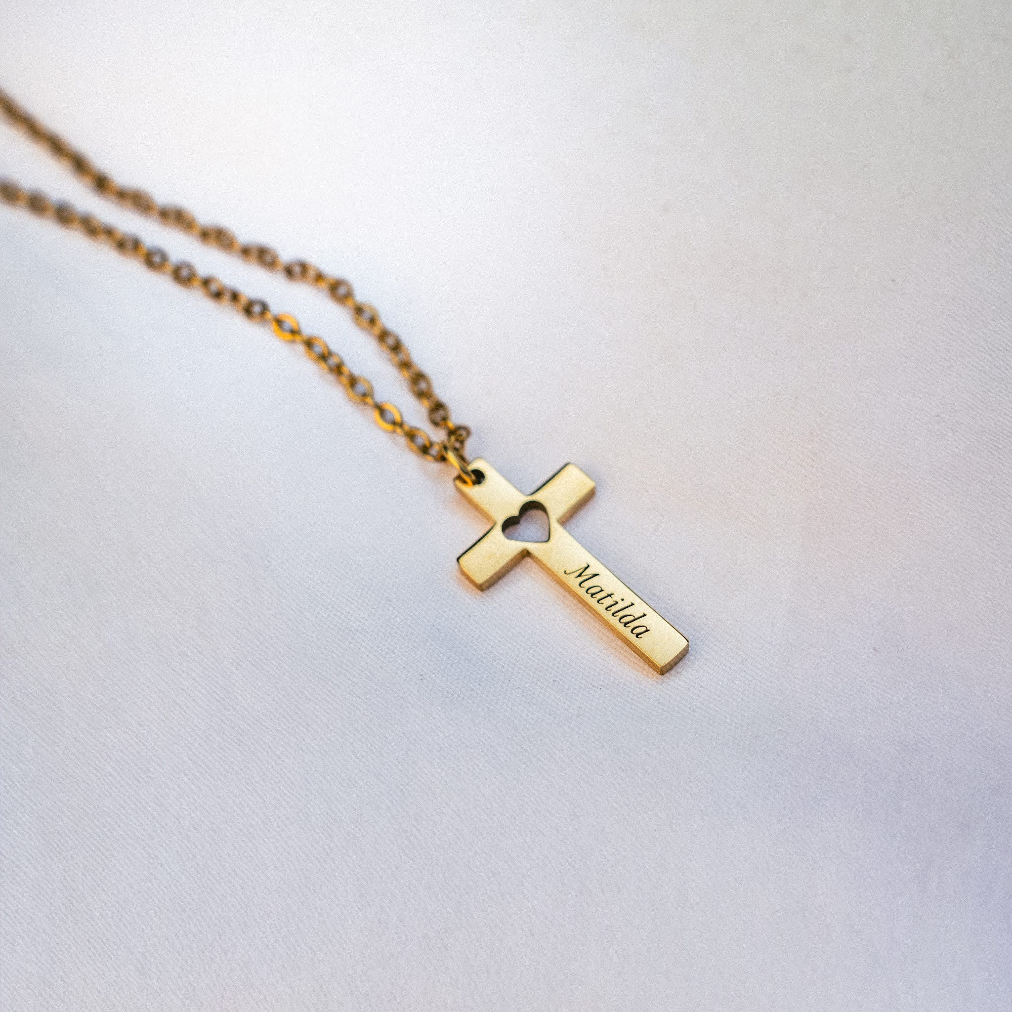 Collier Croix Personnalisé Gravé