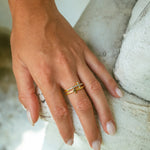 Bague Double-Anneau Croix