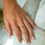 Bague Double-Anneau Croix