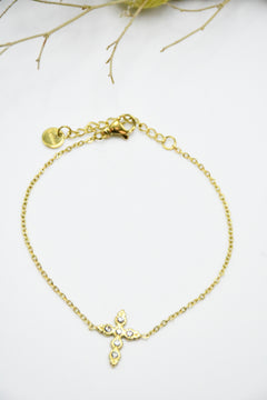 Bracelet Croix Dorée Divine