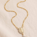 Collier Vierge & Croix Divine