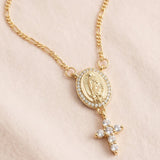 Collier Vierge & Croix Divine