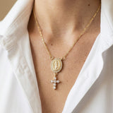Collier Vierge & Croix Divine