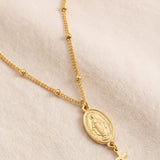 Collier Croix Médaille Miraculeuse Élégante
