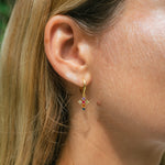 Boucles d'Oreilles Croix Colorées