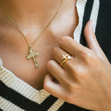 Collier en Zirconium Pendentif Croix