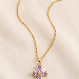 Collier Croix Cristal Rectangulaire