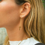 Boucles d’Oreilles Croix Pendantes Élégantes