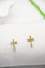 Boucles Croix Élégance Pavée