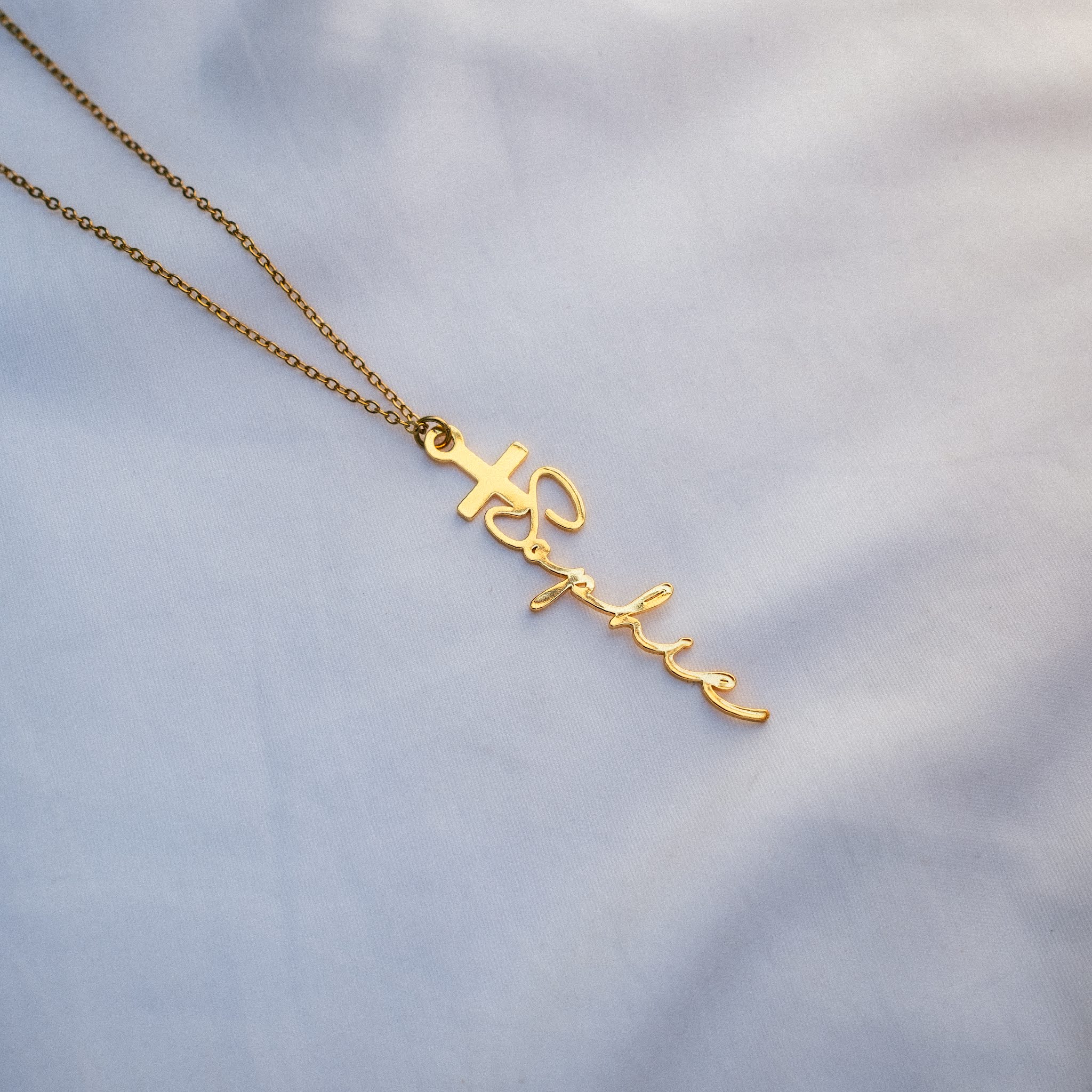 Collier Prénom Croix Personnalisé