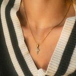 Collier Croix Cristaux Lumineux