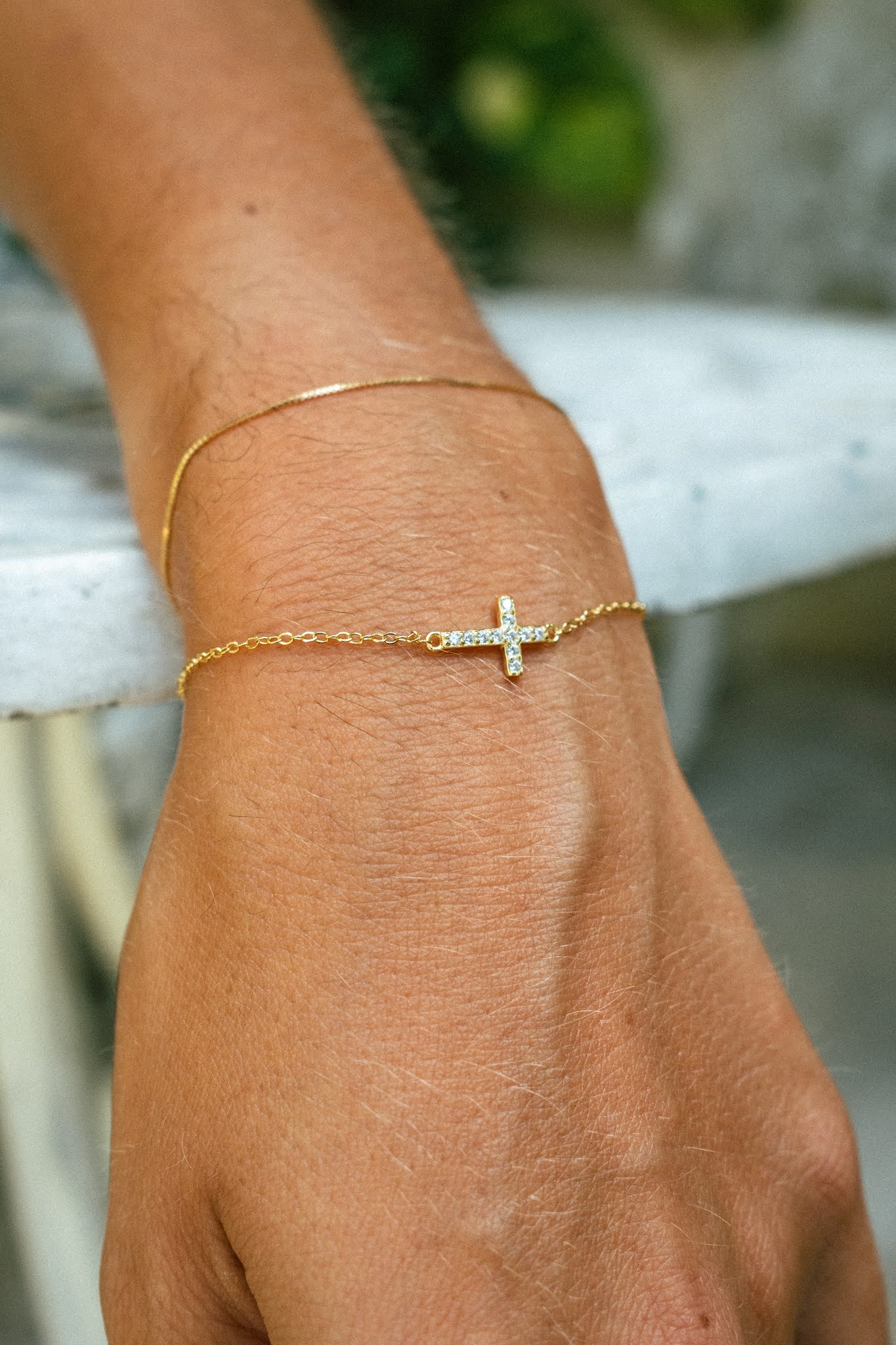 Bracelet Croix Ajustable