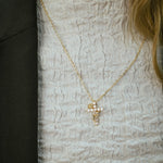 Collier Croix Rose Zircon