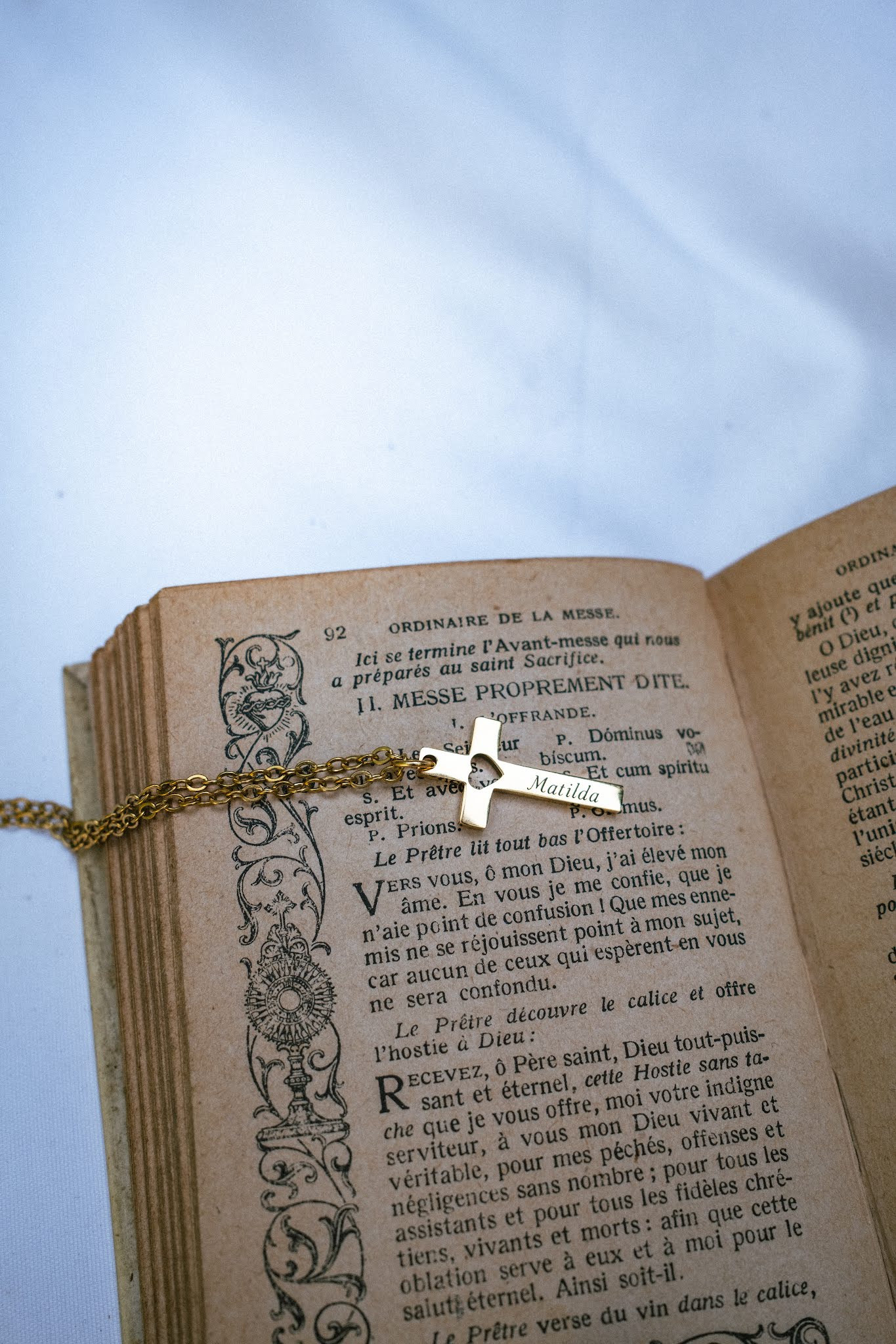 Collier Croix Personnalisé Gravé