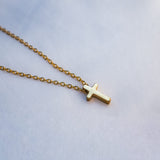 Collier Croix Dorée Chic