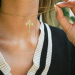 Collier en Zirconium Pendentif Croix