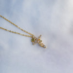 Collier Croix Rose Zircon