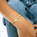 Bracelet Croix Personnalisé avec Prénom