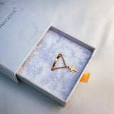 Bague Croix avec Chaîne Élégante