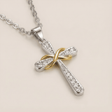 Collier Croix Infini Bicolore
