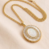 Collier Médaille Nacre Vierge Marie