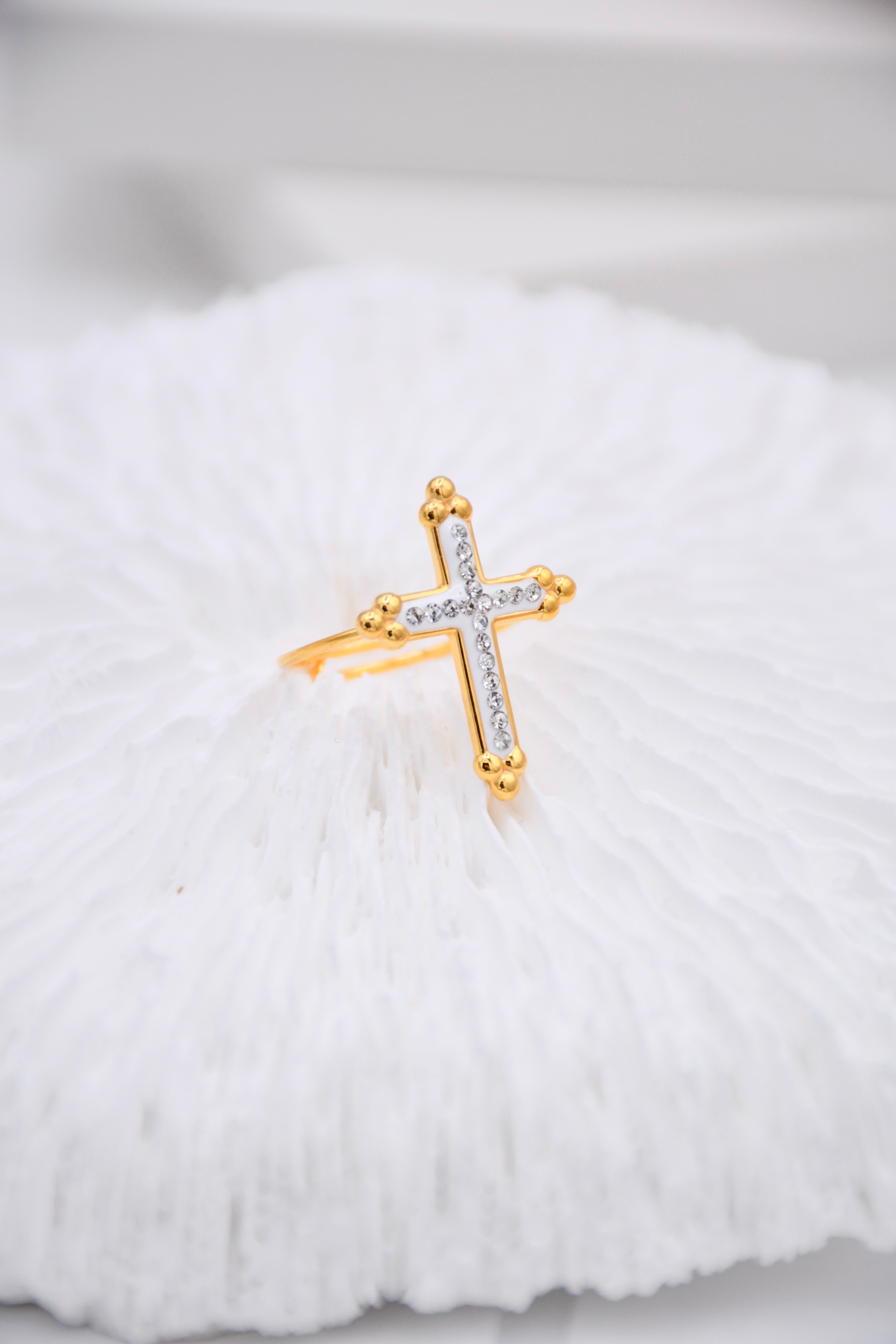Bague Croix Élégance Céleste