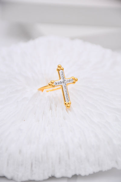 Bague Croix Élégance Céleste