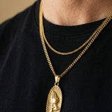 Collier Croix Médaille Religieuse Ovale