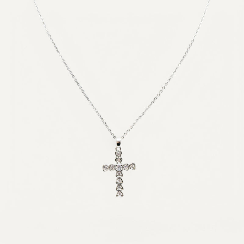 Collier Croix Éclat Cristaux