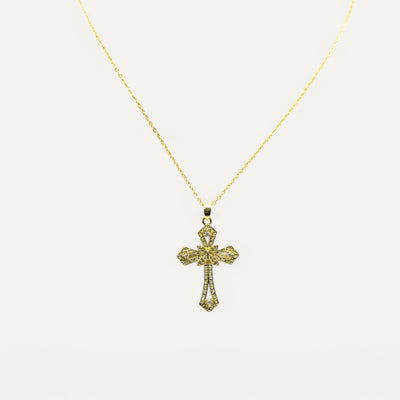 Collier Croix Étincelante