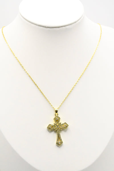 Collier Croix Étincelante