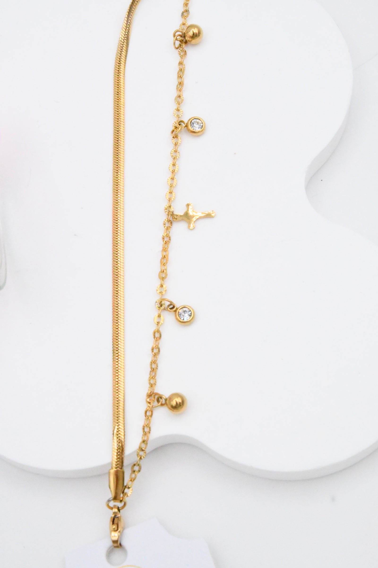 Bracelet Croix Charms Brillants