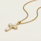 Collier Croix Reflet Divin Nacré