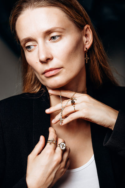 Collier Croix Couronnée