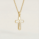 Collier Croix Reflet Divin Nacré
