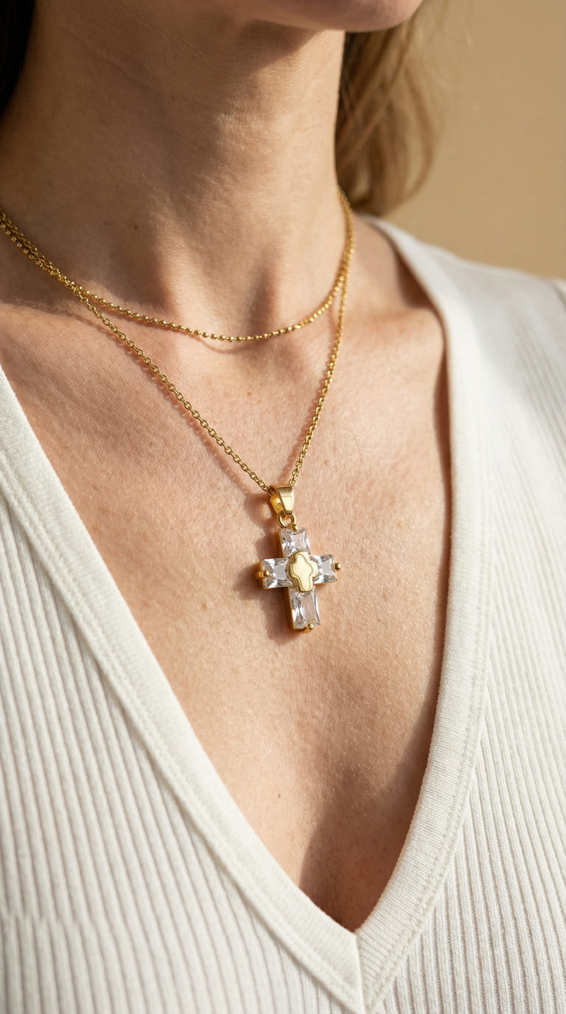 Collier Croix Lumière Divine