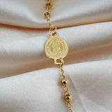 Golden rosary bracelet