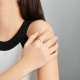 Bague Croix avec Coeur Bleu