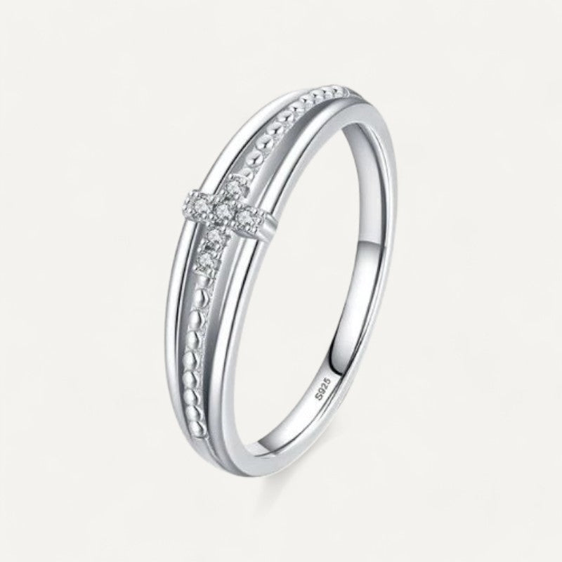 Bague Argent Croix Silver