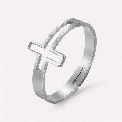 Bague Croix Design Ouvert