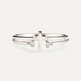 Silver Women's Cross Ring