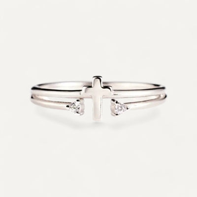 Bague Croix Femme Argent