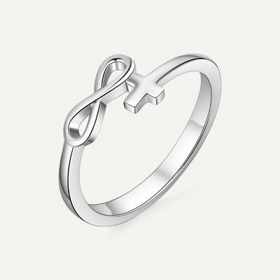 Bague Croix Motif Infini