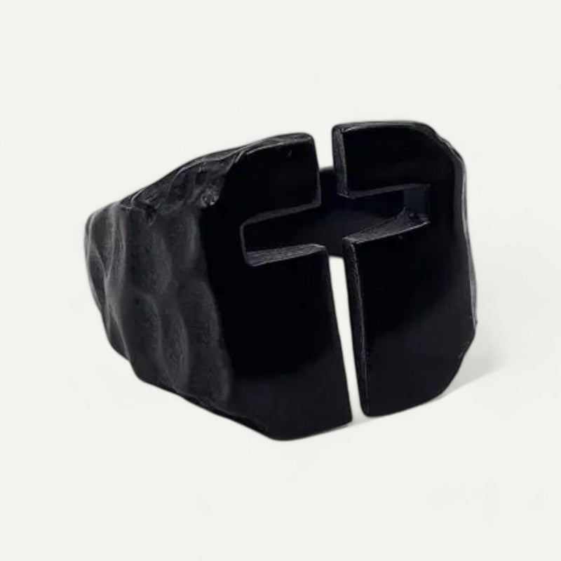 Bague Croix Noire pour Homme